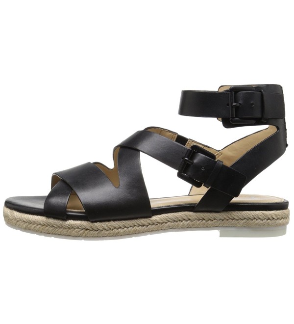 Women's Alysse Flat Sandal - Black Leather - CN12CTN7KR3