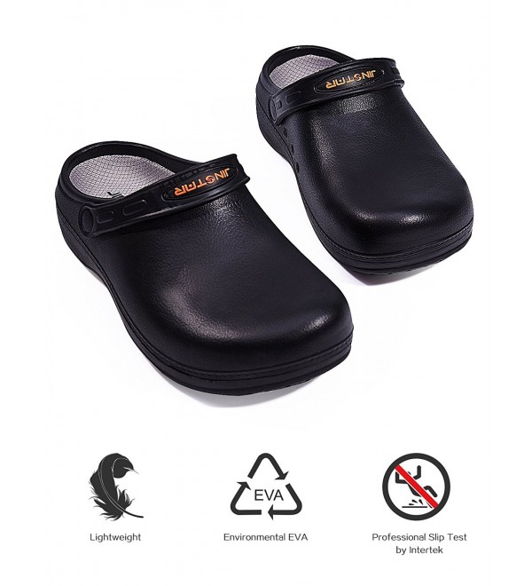 Unisex Black Non Slip Chef Shoes Slip Resistant Clogs For Men Women ...