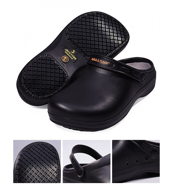 Unisex Black Non Slip Chef Shoes Slip Resistant Clogs For Men Women ...
