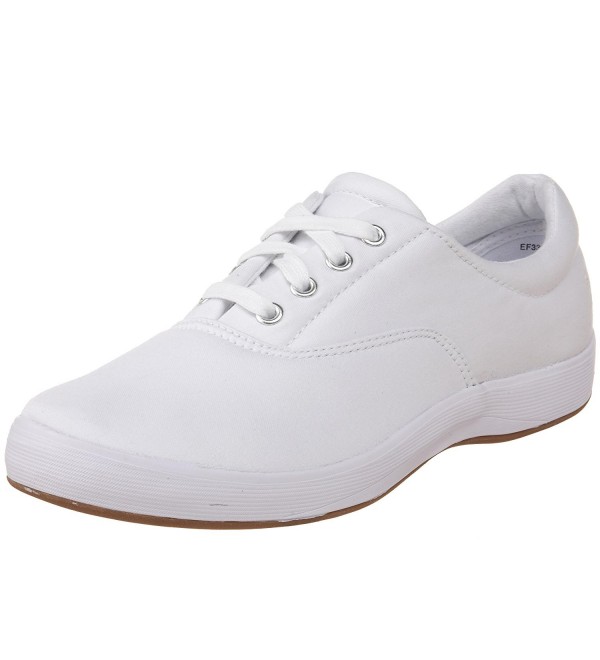 Women's Janey Twill Lace-Up Sneaker - White Stretch - CA113OXAT4D