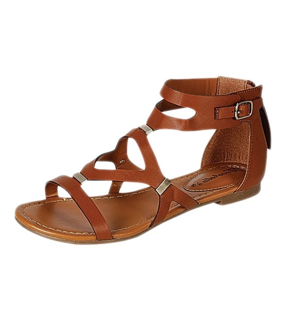 womens strappy sandals flat