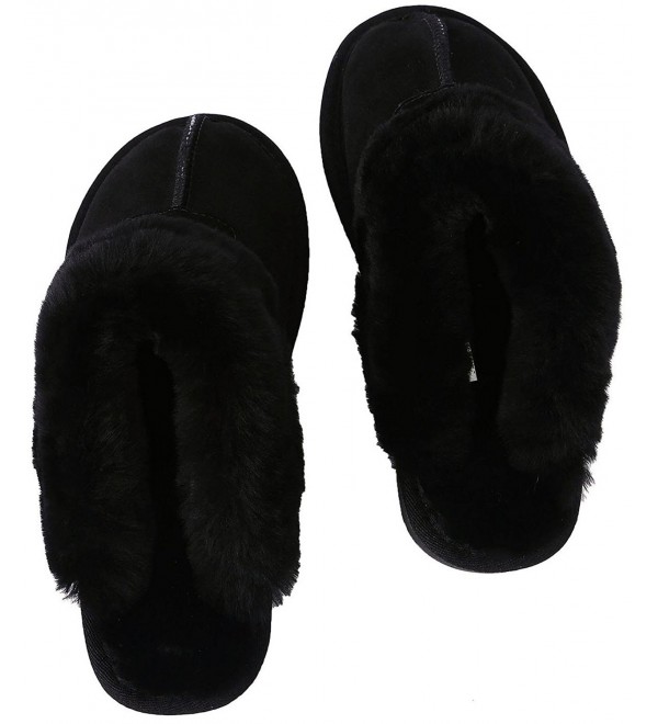 Slipper Casual Outdoor BlackPS8 - Black (Sheepskin Suede) - CR187DDGM6O