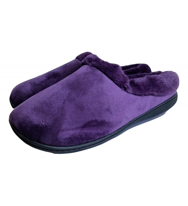 purple dearfoam slippers