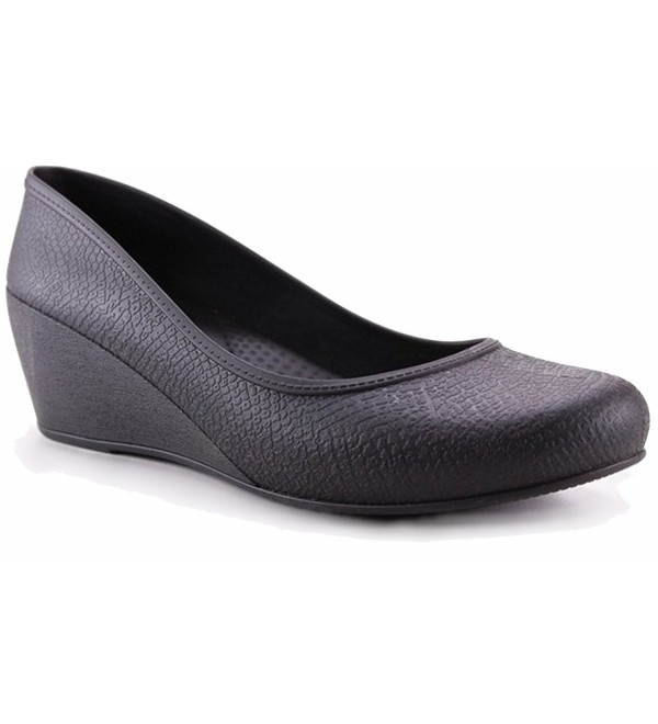 Women's Wedge Heels - Comfortable - Caren - Black - CK188OCSWH4