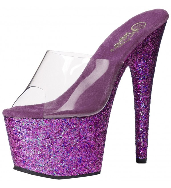 Women's ADO701LG/C/PPG Platform Dress Sandal - Clear/Purple Holograms ...