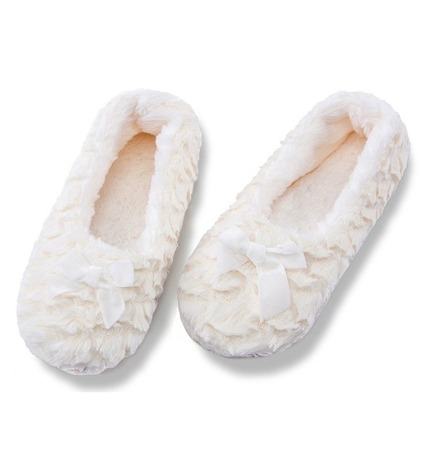 Womens Fuzzy Christmas House Slippers 