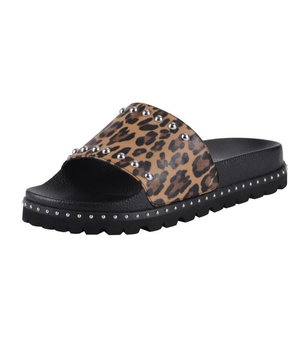 slip on leopard sandals