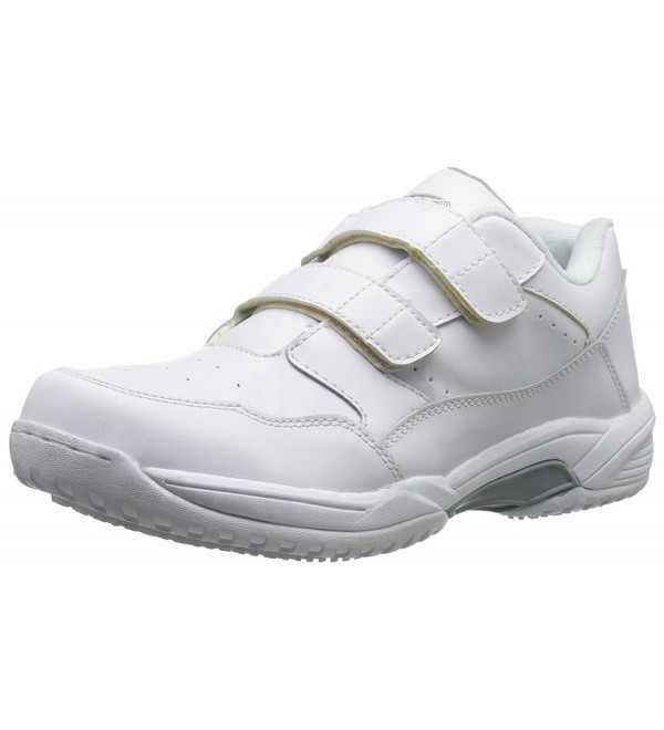white velcro shoes