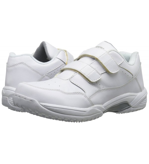 Men's Uniform Athletic Velcro Shoes - White - CR129XGILS1