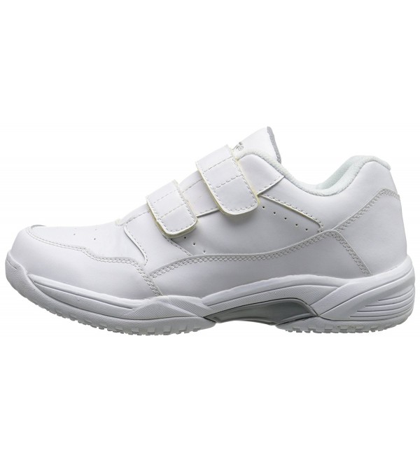 Men's Uniform Athletic Velcro Shoes - White - CR129XGILS1