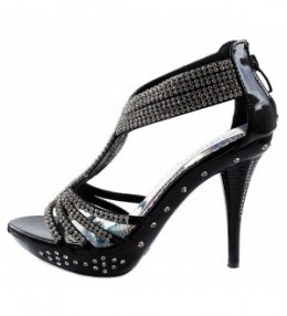 Women's Delicacy-07 High Heel Pumps with Clustered Rhinestones on ...