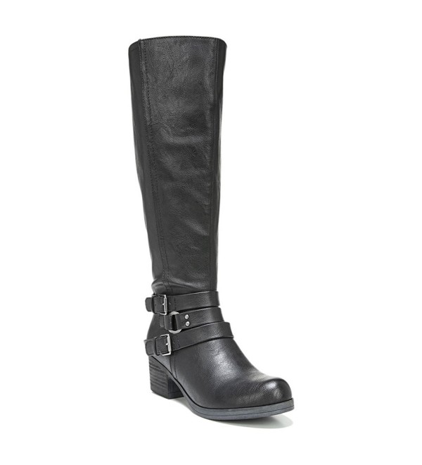 Women's Camdyn Wide Calf Riding Boot - Black Synthetic Leather ...