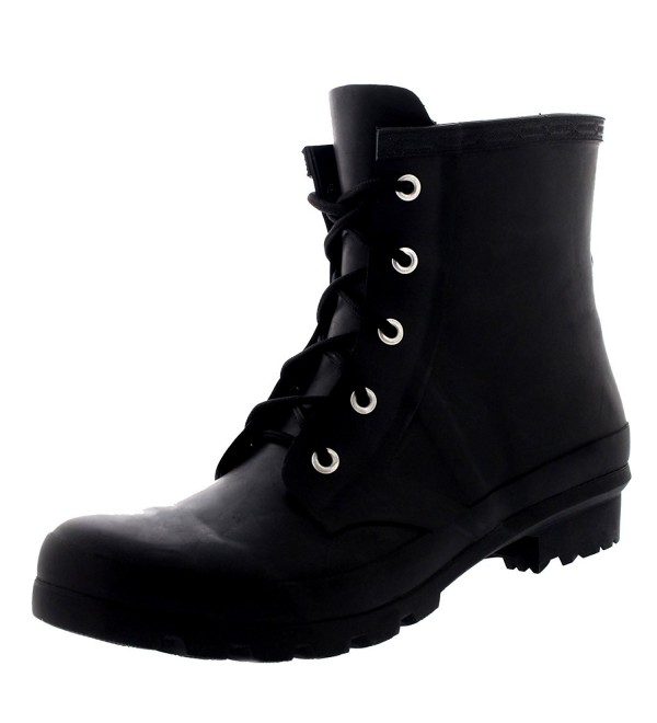 women's lace up rubber boots