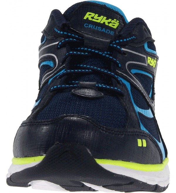 Women's Crusade Running Shoe - True Navy/Young Turquoise/Lime Shock ...