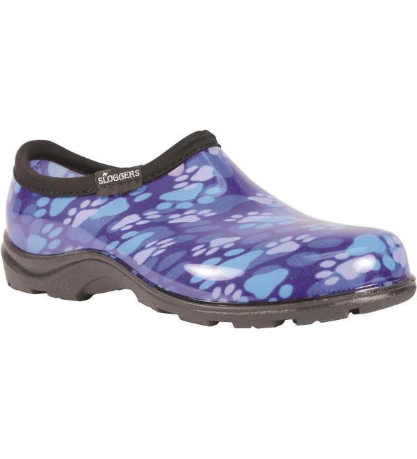 Sloggers Women's Blue Paw Print Rain & Garden Shoes- Size 9 - CB11P552P2N