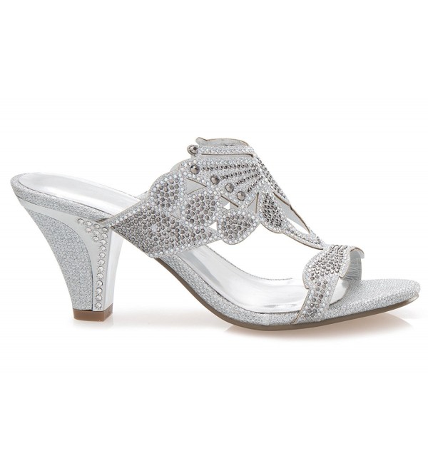 Sparkling Glitter Rhinestone Slipper - Silver Glitter - CX18777QDXW