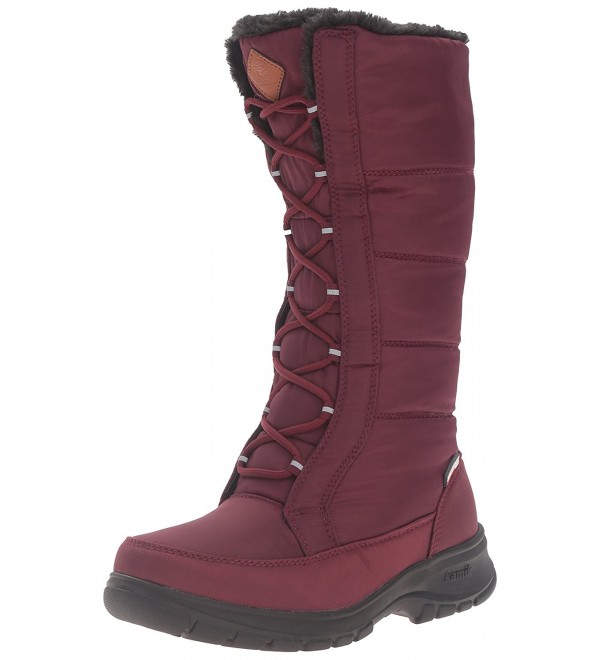 maroon snow boots