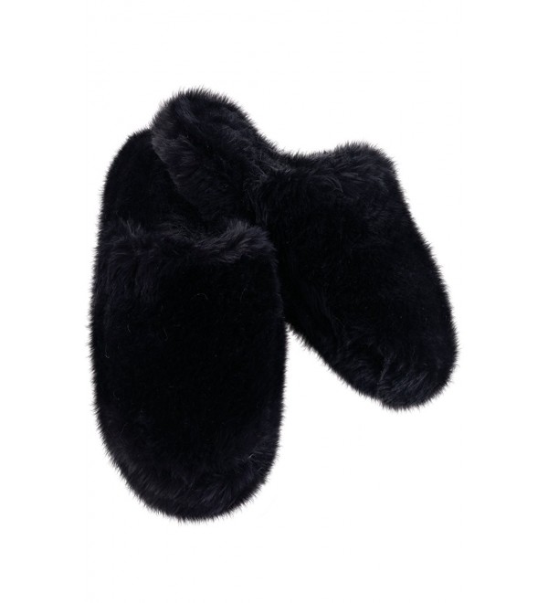 Women's Fuzzy Wuzzies Slippers - Black 