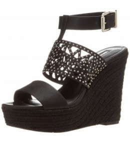 Women's Suzie Wedge Sandal - Black - CB11J9FD38Z