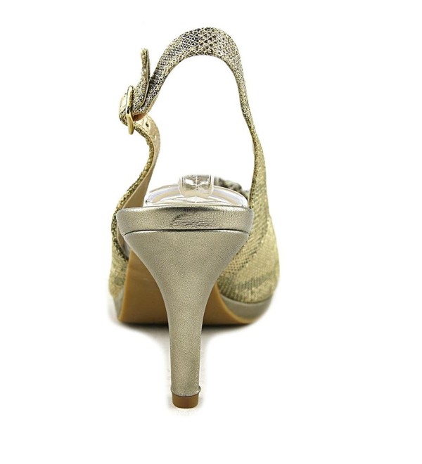 Womens briant Peep Toe Slingback Classic Pumps - Gold - CG185GCL36K