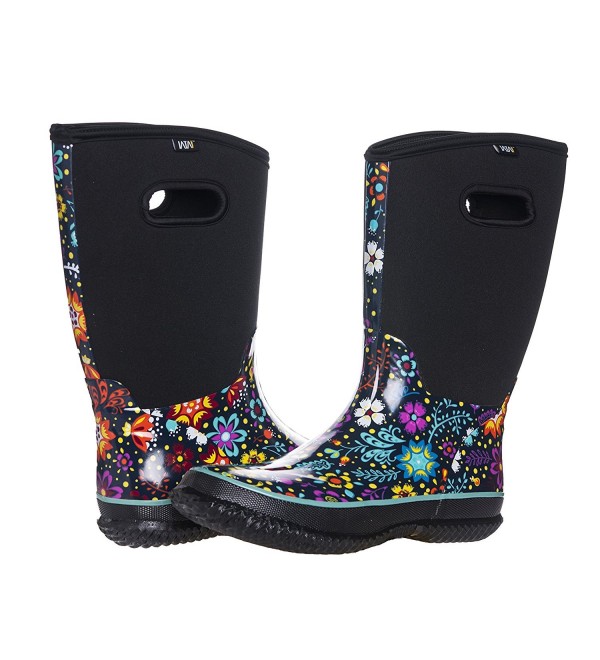 WTW Women's Neoprene Rubber Snow Boots For Ladies Winter Warm - Floral ...