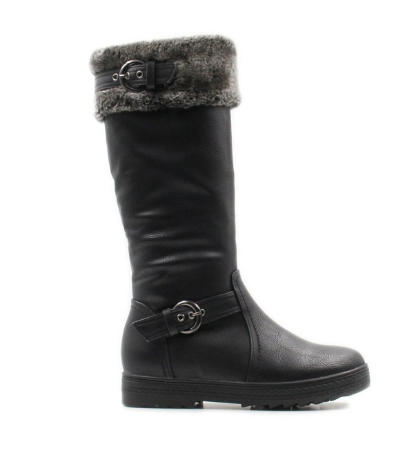 knee high fur lined winter boots