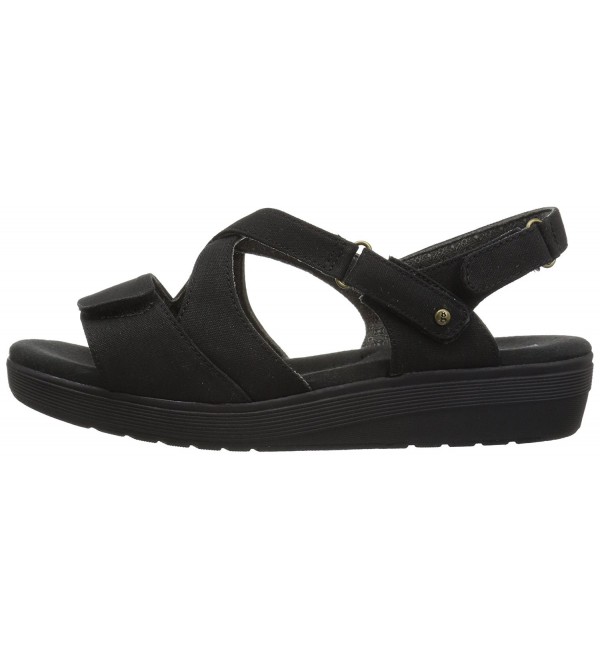 Women's Cherry Flat Sandal - Black - C012N1EL1LU