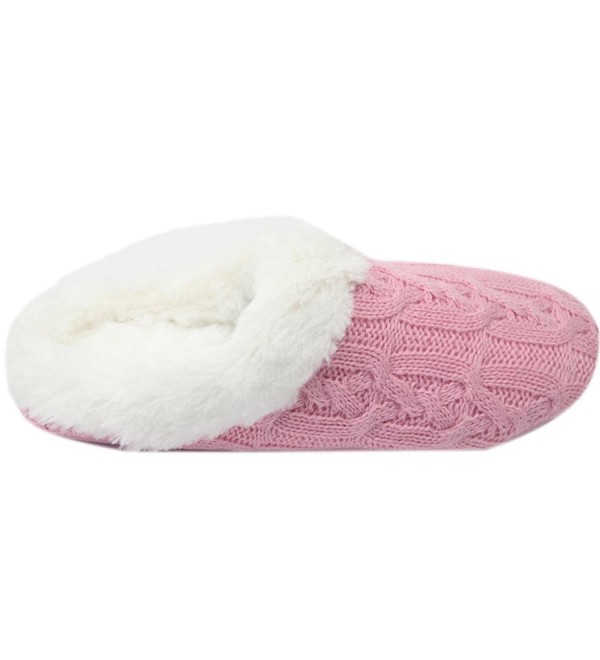Women's Memory Foam Velvet Indoor Slippers - Pink - C3126XBDSWD