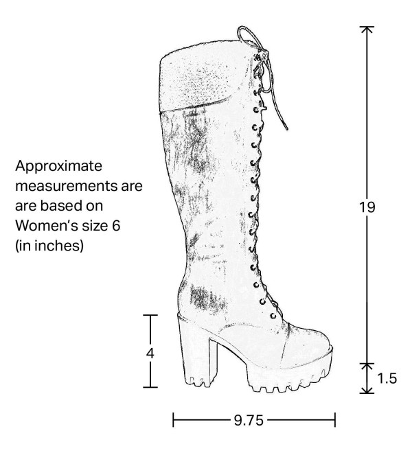 Womens Knee High Boots Knitted Cuffs Lace Up Combat Platform Chunky ...