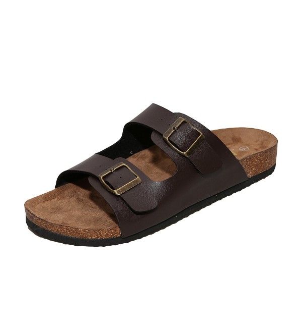 brown 2 strap sandals