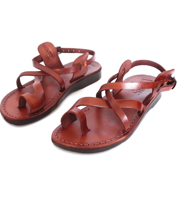 Mens Genuine Leather Sandals Flip Flops Biblical Sandals Tel Aviv Style Brown C1127vh7tzp 2128