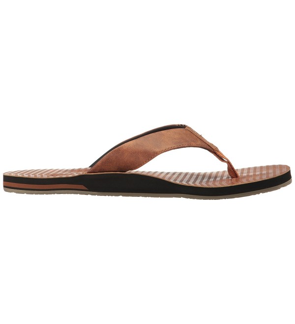 Men's Fader Faux Leather Sandal - Cognac - CH12J4AT7ND