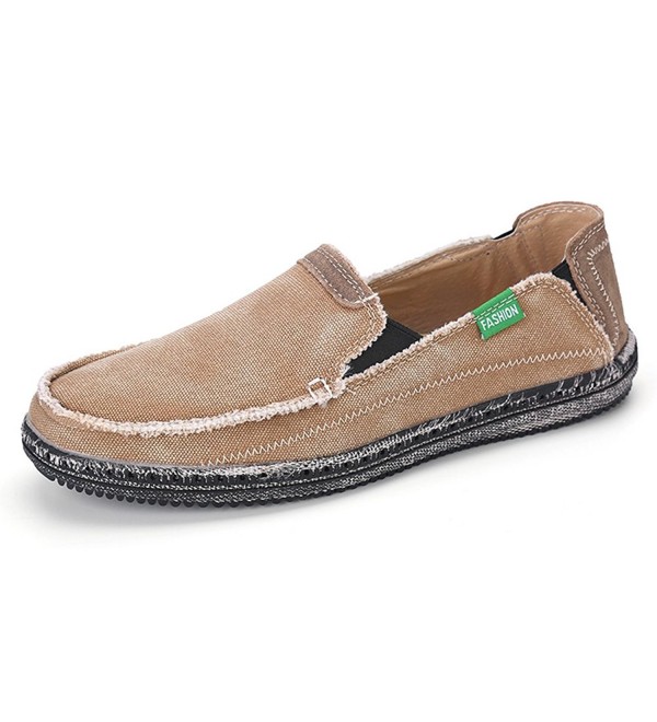 canvas slip on boat shoes