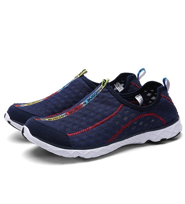 Mens Slip on Water Shoes Athletic Walking Shoes - Navy - CZ12K1UMYTF