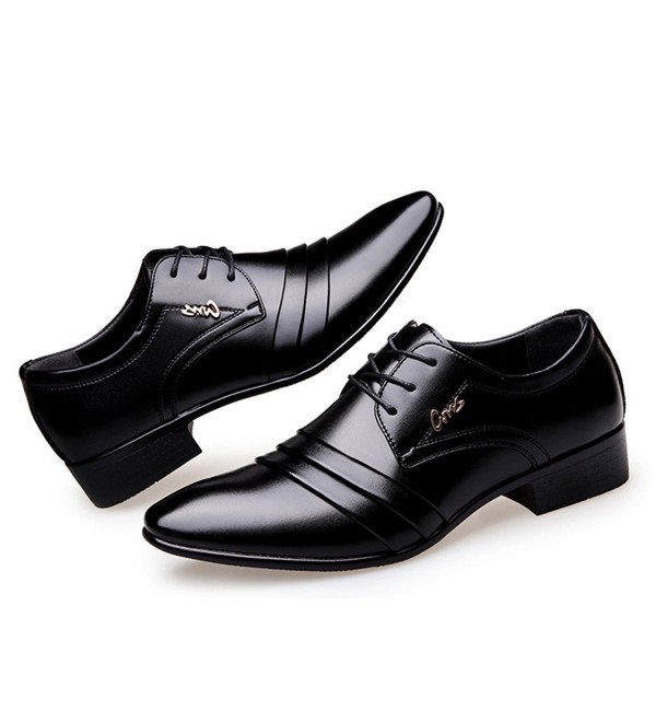 Men's Formal Oxford Wedding Tuxedo Shoes Lace up Black - CY1860U76SR