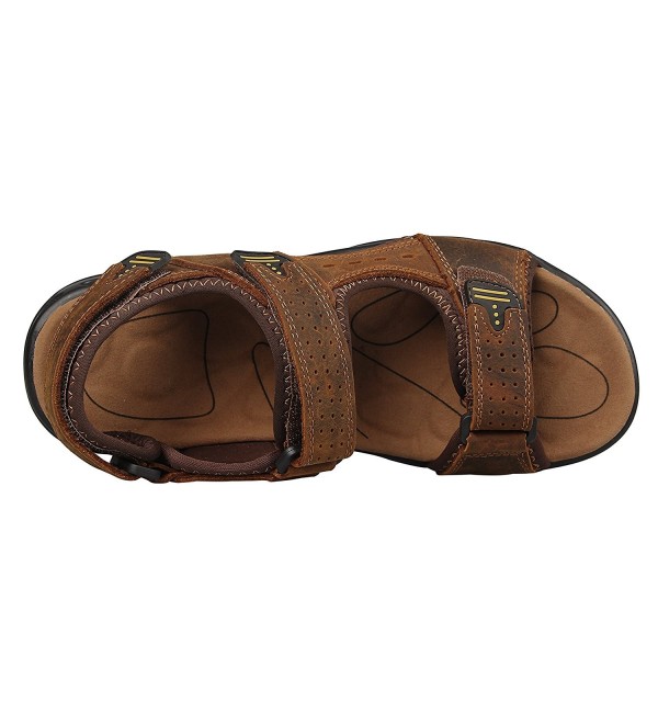 Men's Sport Sandals Leather Water Sandal Outdoor Shoes - Brown Color ...