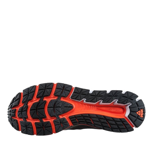 Mens Breathable Sports Running Shoes - Mens Grey/Orange - CC12MZMKKEW