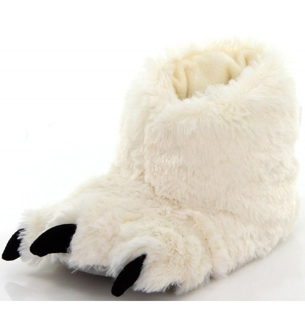 white paw slippers